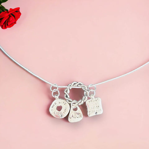Sterling Silver Inspirational Necklace - Wild Time Fashion