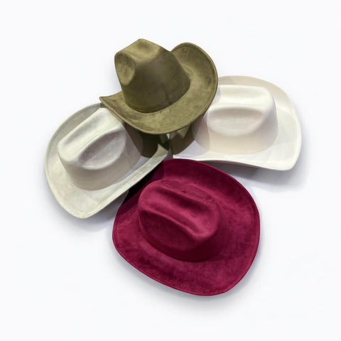 Wide Brim Suede Cowboy Hat Western four colors of wide brim western hats