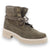 Olive Green Leather Chunky Hiking Combat Boots