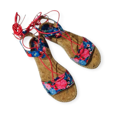 Tropical Espadrille Ankle Gladiator Sandals
