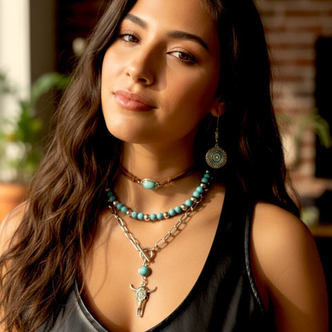 Women's Wild West Necklace Set 3pcs