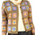 Women's Elegant  Light Brown V-Neck Button Down Cropped Floral Crochet Cardigan Lightweight- Medium or Large - Wild Time Fashion