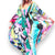 Vibrant Abstract V-Neck Beach Dress Maxi Kaftan - One Size-Wild Time Fashion