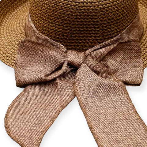 Elegant Wide Brim Fashion Straw Hat for Women - Wild Time Fashion