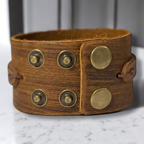 Handcrafted Leather Weaved Cuff Bracelets