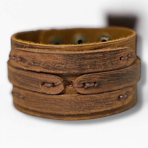 Handcrafted Leather Weaved Cuff Bracelets