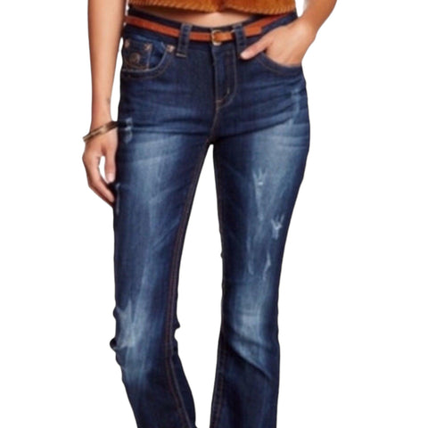 Maryse Distressed Bootcut Jeans