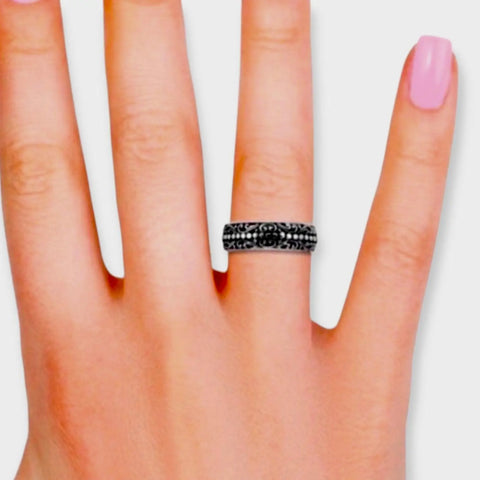 Bali Sterling Silver Engraved Band Ring