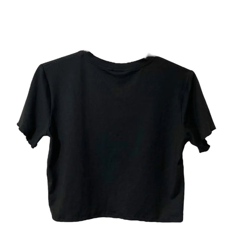 Black Celestial Graphic Crop Top - Wild Time Fashion