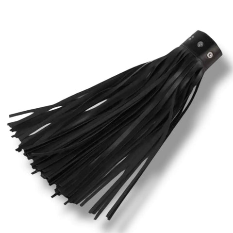 Black Leather Long Fringe Statement Belt with flowing fringe for a bold, stylish look.