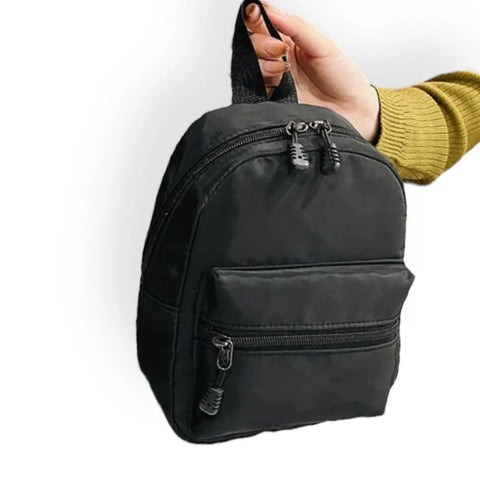 Back in Black Nylon Mini Backpack Shoulder Bag - Wild Time Fashion
