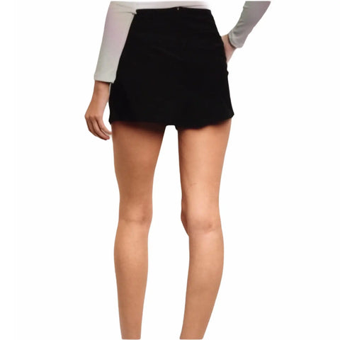 Women's Black Shorts Sailor Style Side Front Pockets in Small, Medium, Large - Wild Time Fashion 