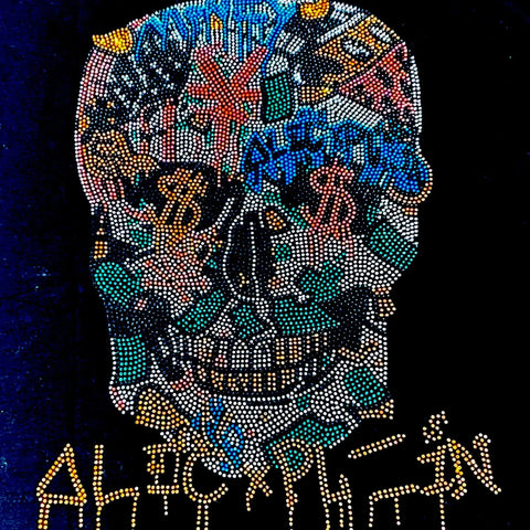 Black Studded Skull T-Shirt