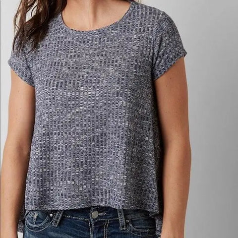 Blue Trapeze Short Sleeve Top- Wild Time Fashion 