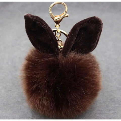Bunny Rabbit Ball Handbag Charm Keychain