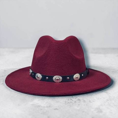 Burgundy_Red_Cowgirl_Fedora_Hat
