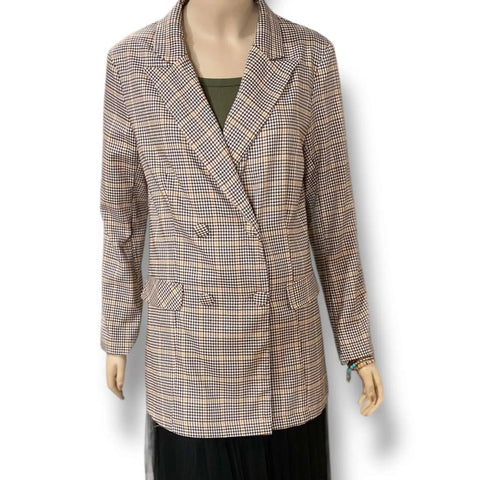 Casual Lightweight Blazer Jacket multicolor double breasted button closed long sleeve unlined