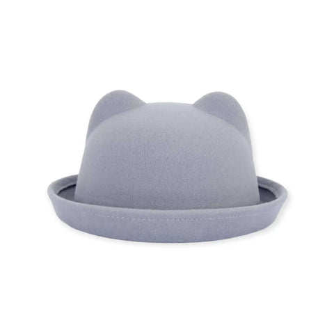 Cat Ears and Kawaii Bowler Hat in red, pink, tan, and blue great alternative headwear  kawaii to coquette style 