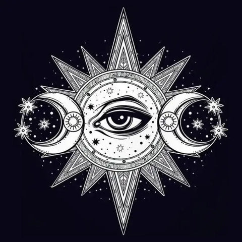Celestial Sun Moon & Stars Wall Tapestry - Wild Time Fashion
