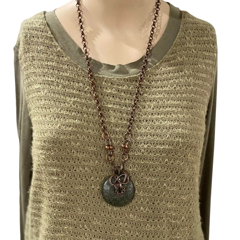 Celtic Jasper Copper Necklace - Wild Time Fashion