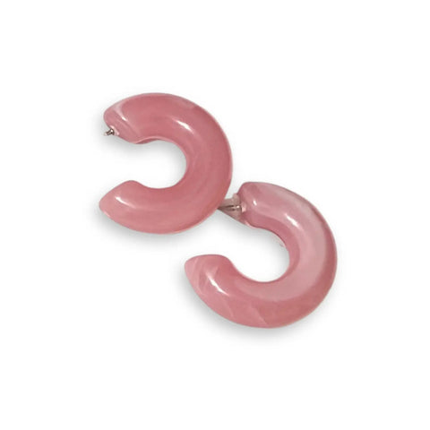 Chunky Acrylic Hoop Earrings - Wild Time Fashion 