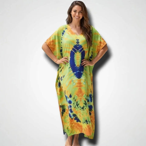 Colorful Kaftan Dress Beach Cover Up