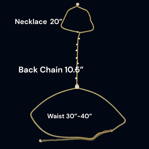 Dainty Back Chain Choker Body Jewelry - Body Jewelry