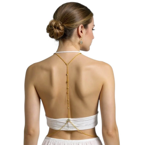 Dainty Back Chain Choker Body Jewelry - Adults / One size / Gold - Body Jewelry