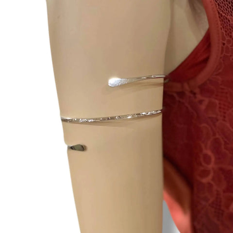 Elegant Boho Adjustable Arm Cuffs silver open armband bracelet for year round 
