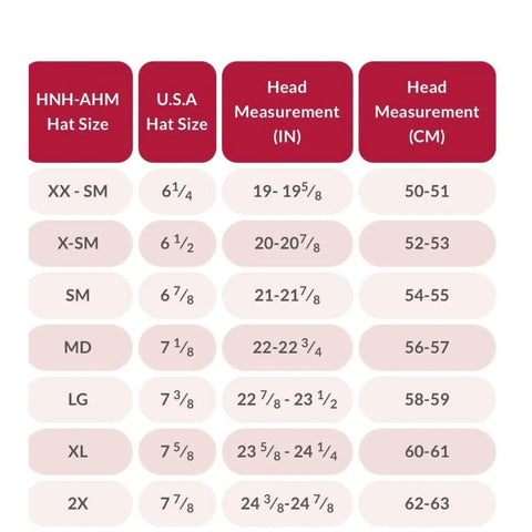 Hat Chart for Wild Time Fashion