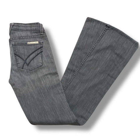 Faded Black Low Rise Straight Leg Jeans