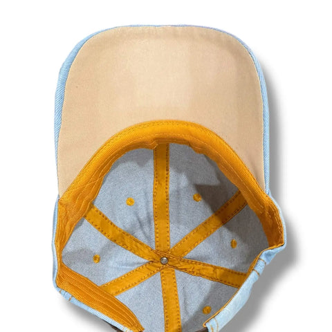 Festival Rhinestone Western Baseball Cap denim breathable stiff brim great style for year round y2k mcbling, cowgirl style in dark denim or white washed waterfall brim studded adjustable size