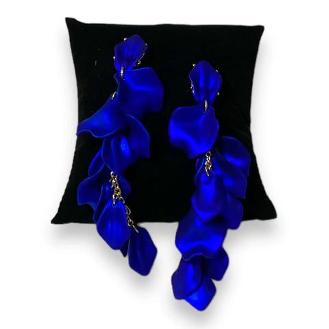 Floral Rose Petal Tassel Earrings