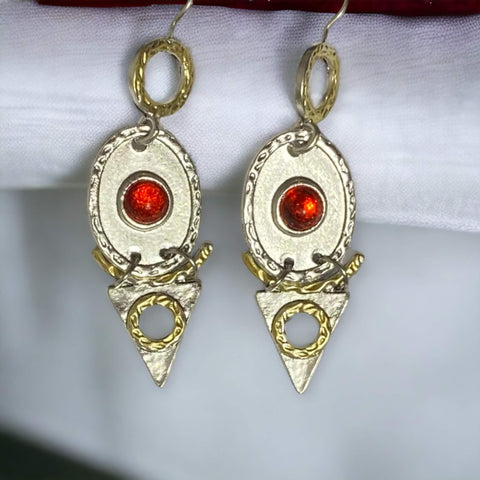 Abstract Mix Meta Dangle Earrings