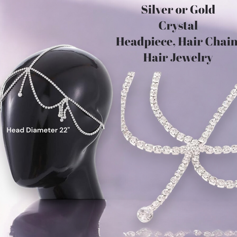 Image description of Sparkling Rhinestone Tassel Head Chain 