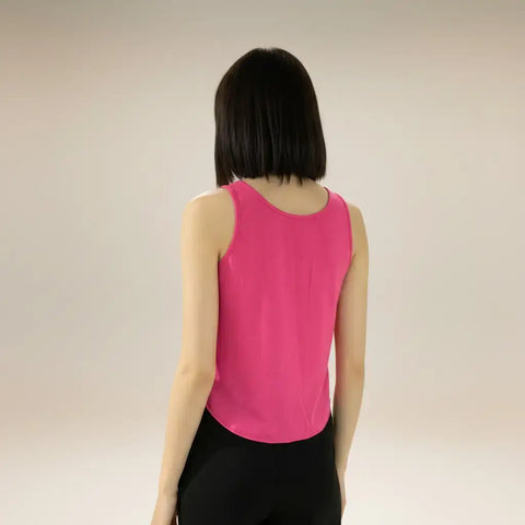 Pink Floral Lace Cropped Tank Top - Women’s Tank Tops / l or xl
