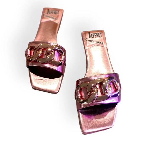 Jeffrey Campbell Pink Chunky Chain Sandals