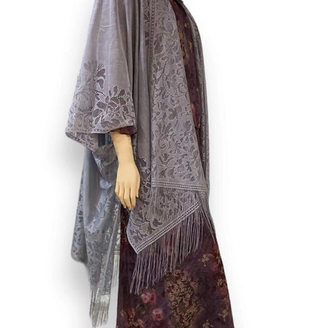 Lace Long Fringe Floral Kimono