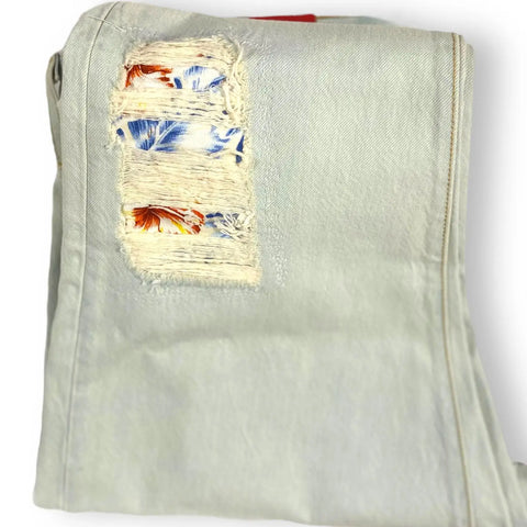 Levi's Mid Rise Regular Ripped Tapered Jeans