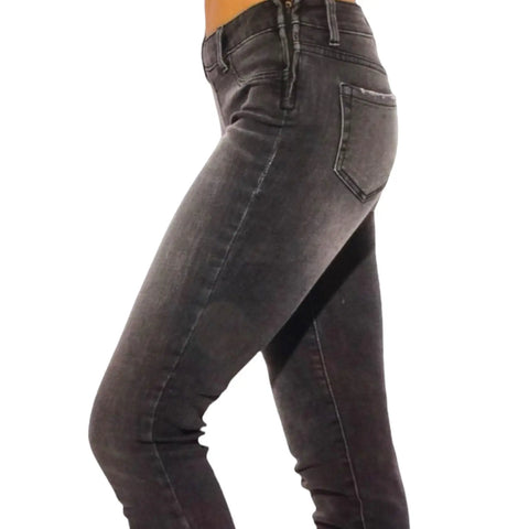 Mid Rise Denim Black Skinny Jeans