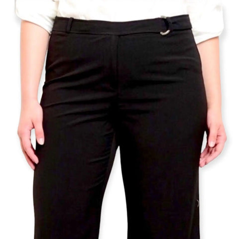 Women's Mid Rise Wide Leg Trouser Pants Plus Size 1XL - Wild Time Fashion