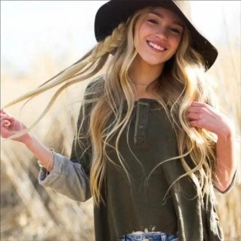 NEW Two Tone Pull Over Top by Free People Medium - Wild Time Fashion 