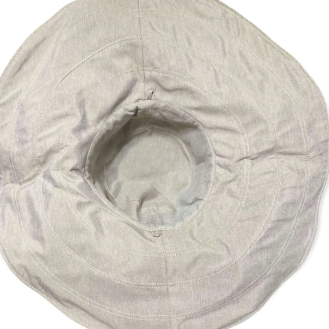 Oversized Brim Cotton Reversible Sun Hat - portable, chin strap, removable bow brooch