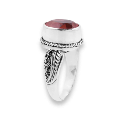 Pink Morganite Sterling Silver Ring