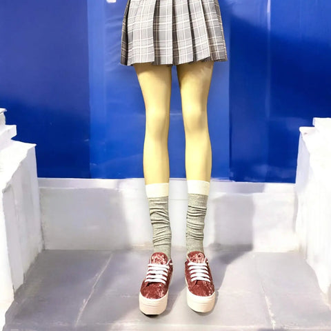 Pink Velvet Lace Up Kicks JC