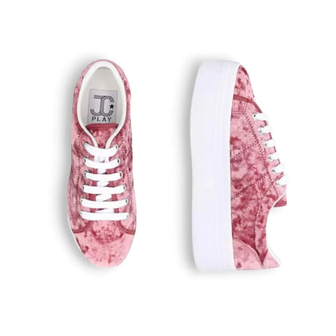 Pink Velvet Lace Up Kicks JC