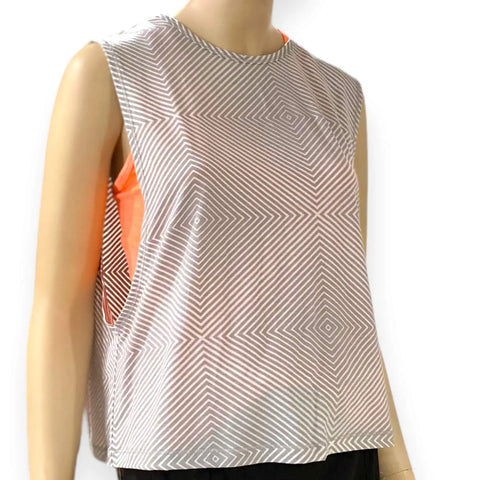 Puma Tribal Striped Draped Tank Athletic Coverup 