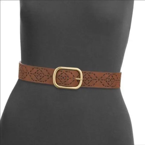 Reversible Laser Cut Out Grommet Belt
