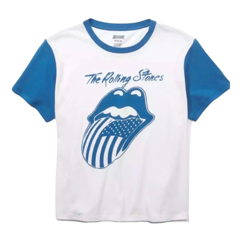 Rolling Stones Graphic Short Sleeve Tee Shirt - Wild Time Fashion