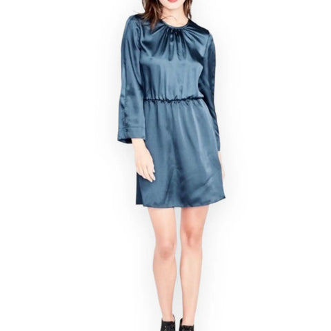Round Neck Open Long Sleeve Above Knee Formal Dress